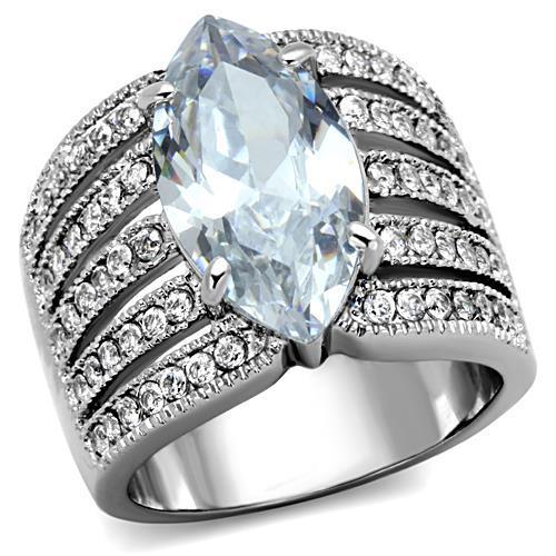 Women Stainless Steel Cubic Zirconia Rings TK1752