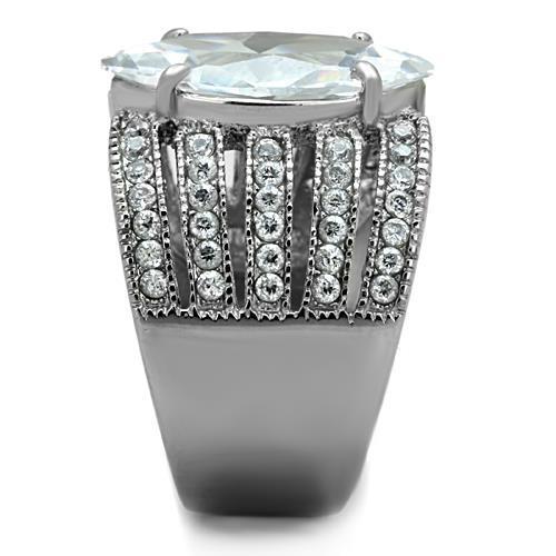 Women Stainless Steel Cubic Zirconia Rings TK1752