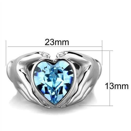 Women Stainless Steel Synthetic Crystal Rings