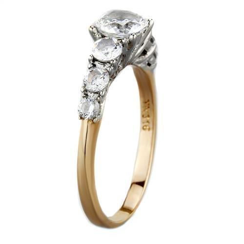 TK1794 - Two-Tone IP Rose Gold Ring