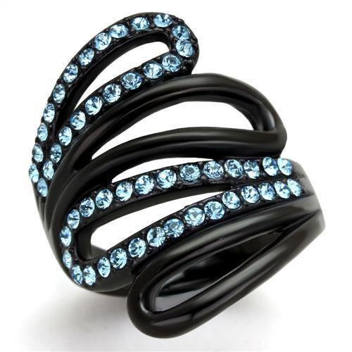 Women Stainless Steel Synthetic Crystal Rings