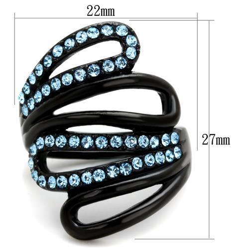 Women Stainless Steel Synthetic Crystal Rings