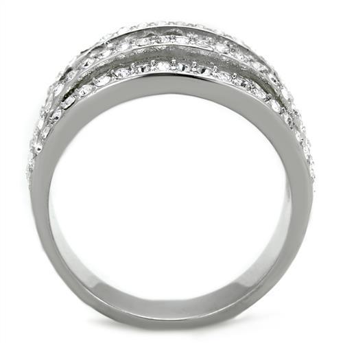 Women Stainless Steel Synthetic Crystal Rings