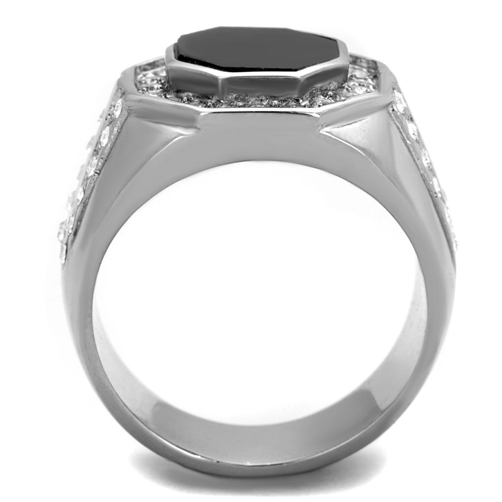 Men Stainless Steel Synthetic Crystal Rings 2066