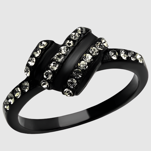 Women Stainless Steel Synthetic Crystal Rings