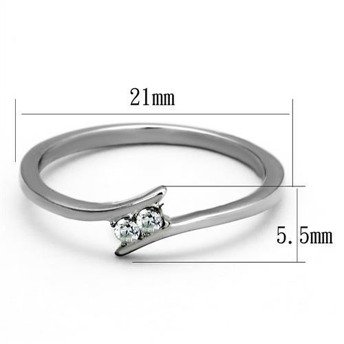 Women Stainless Steel Cubic Zirconia Rings TK2121