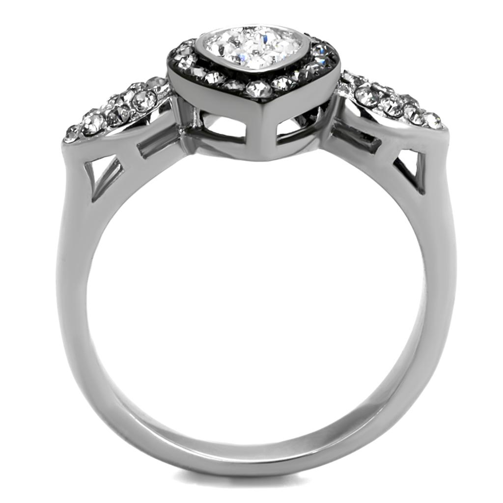 Women Stainless Steel Synthetic Crystal Rings