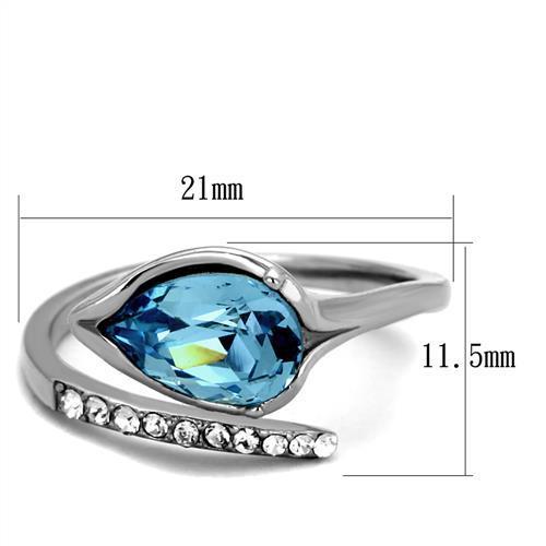 Women Stainless Steel Synthetic Crystal Rings