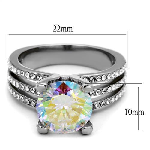 Women Stainless Steel Cubic Zirconia Rings TK2179