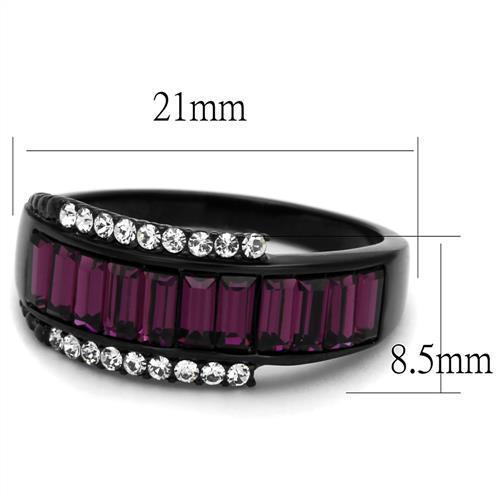 Women Stainless Steel Synthetic Crystal Rings