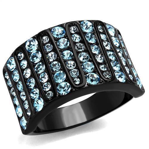 Women Stainless Steel Synthetic Crystal Rings