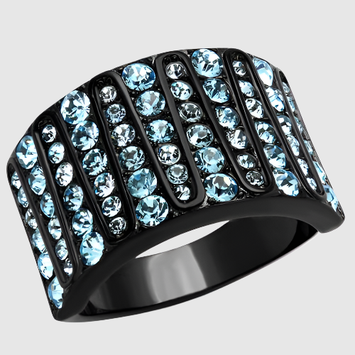 Women Stainless Steel Synthetic Crystal Rings