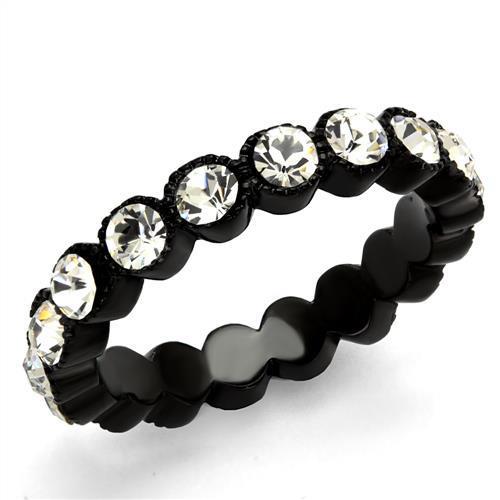 Women Stainless Steel Synthetic Crystal Rings