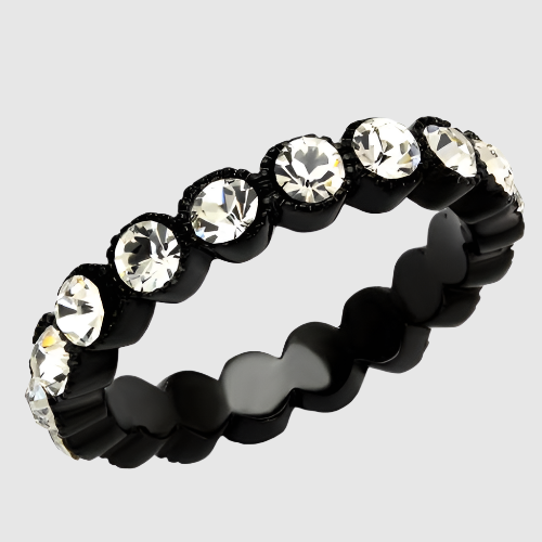 Women Stainless Steel Synthetic Crystal Rings