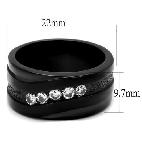 Women Stainless Steel Cubic Zirconia Rings TK2210