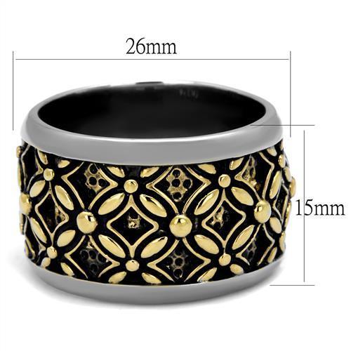 TK2237 - Two-Tone IP Gold (Ion Plating) Stainless Steel Ring