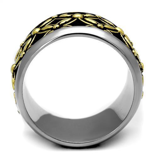 TK2237 - Two-Tone IP Gold (Ion Plating) Stainless Steel Ring