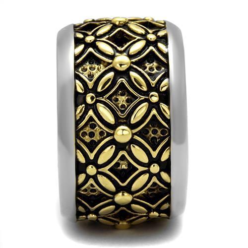 TK2237 - Two-Tone IP Gold (Ion Plating) Stainless Steel Ring