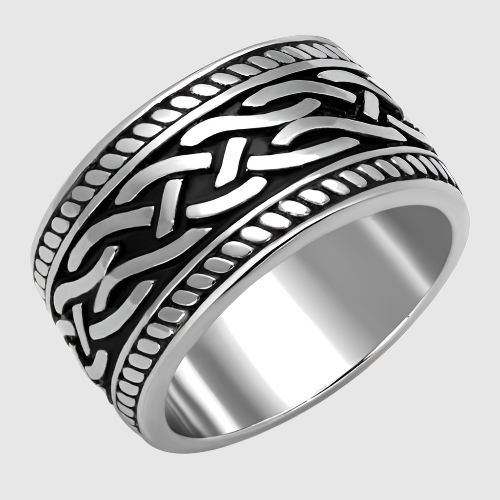 Men Stainless Steel Epoxy Rings 2239