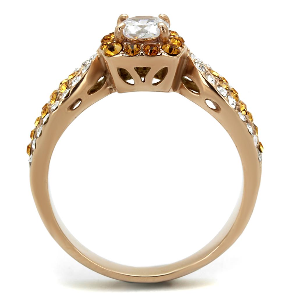 TK2250 - IP Rose Gold(Ion Plating) Stainless Steel Ring