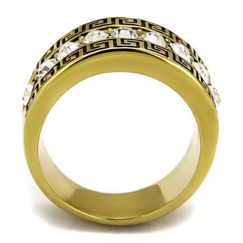 Men Stainless Steel Synthetic Crystal Rings 2310