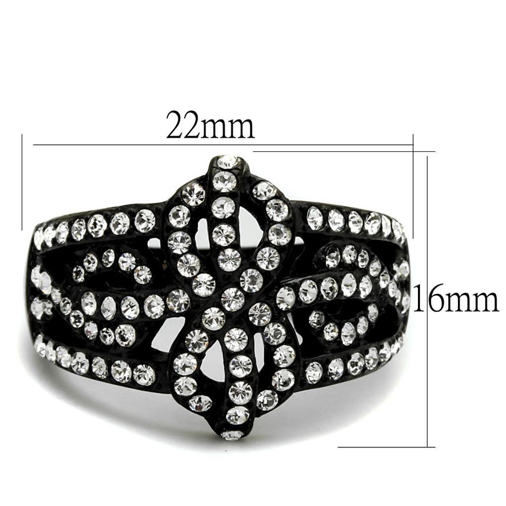 Women Stainless Steel Synthetic Crystal Rings