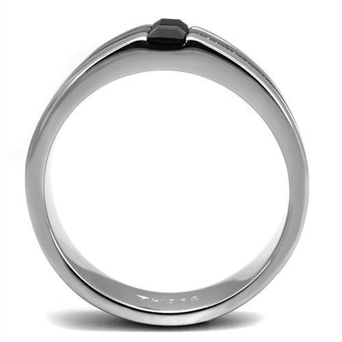 Men Stainless Steel Synthetic Crystal Rings 2516