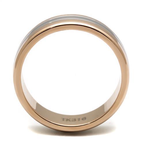 TK2569 - Two-Tone IP Rose Gold Ring with No Stone