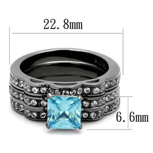 Women Stainless Steel Cubic Zirconia Rings TK2748