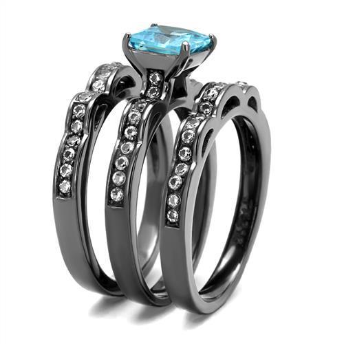 Women Stainless Steel Cubic Zirconia Rings TK2748