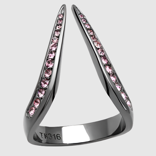 Women Stainless Steel Synthetic Crystal Rings