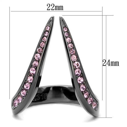 Women Stainless Steel Synthetic Crystal Rings