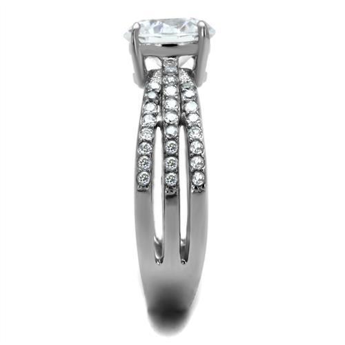 Women Stainless Steel Cubic Zirconia Rings TK2862