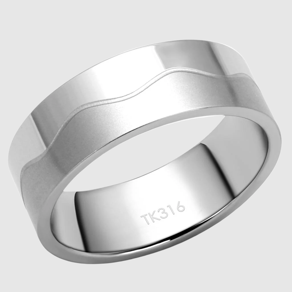 Men Stainless Steel No Stone Rings TK2918