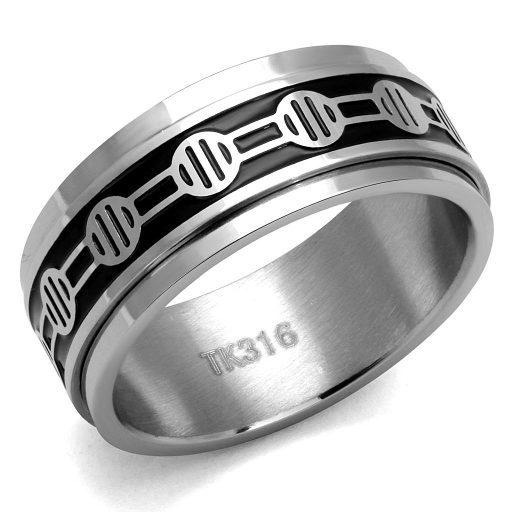 Men Stainless Steel Epoxy Rings 2924