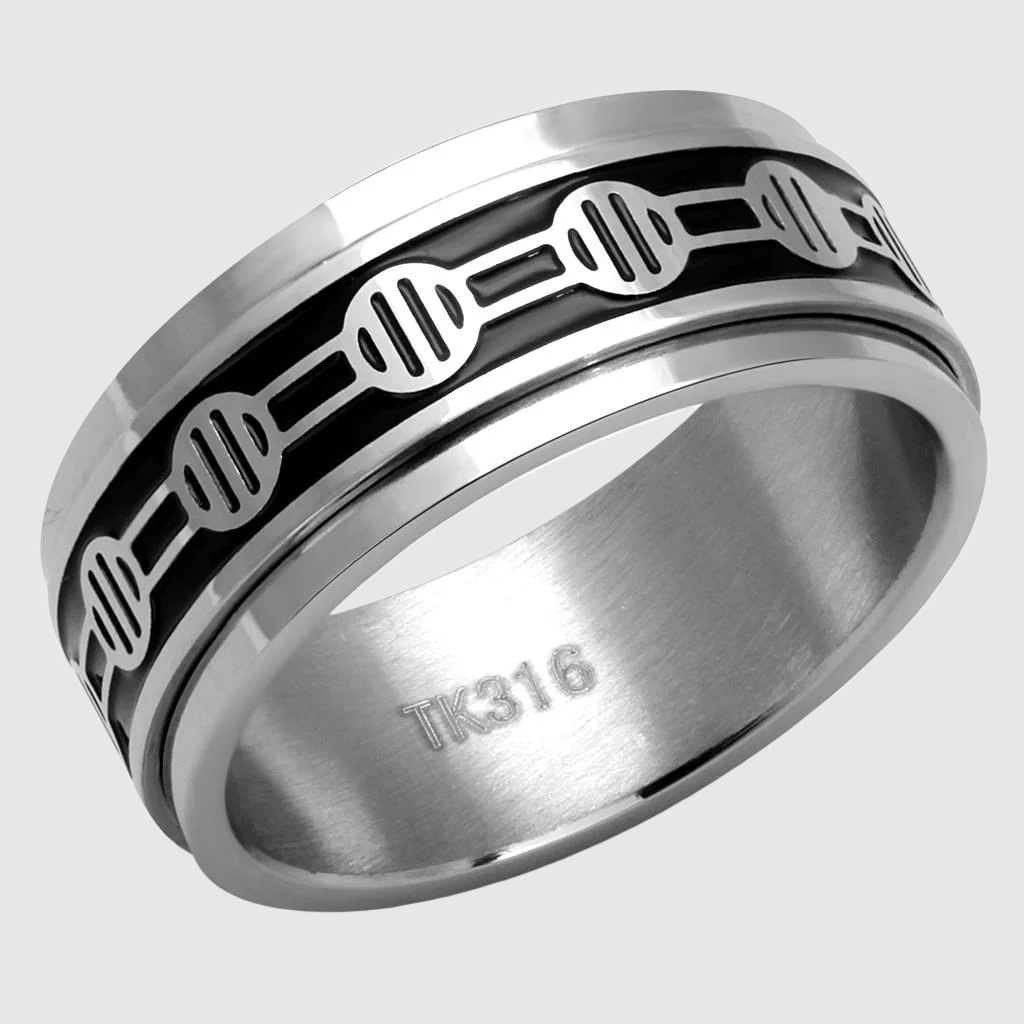 Men Stainless Steel Epoxy Rings 2924