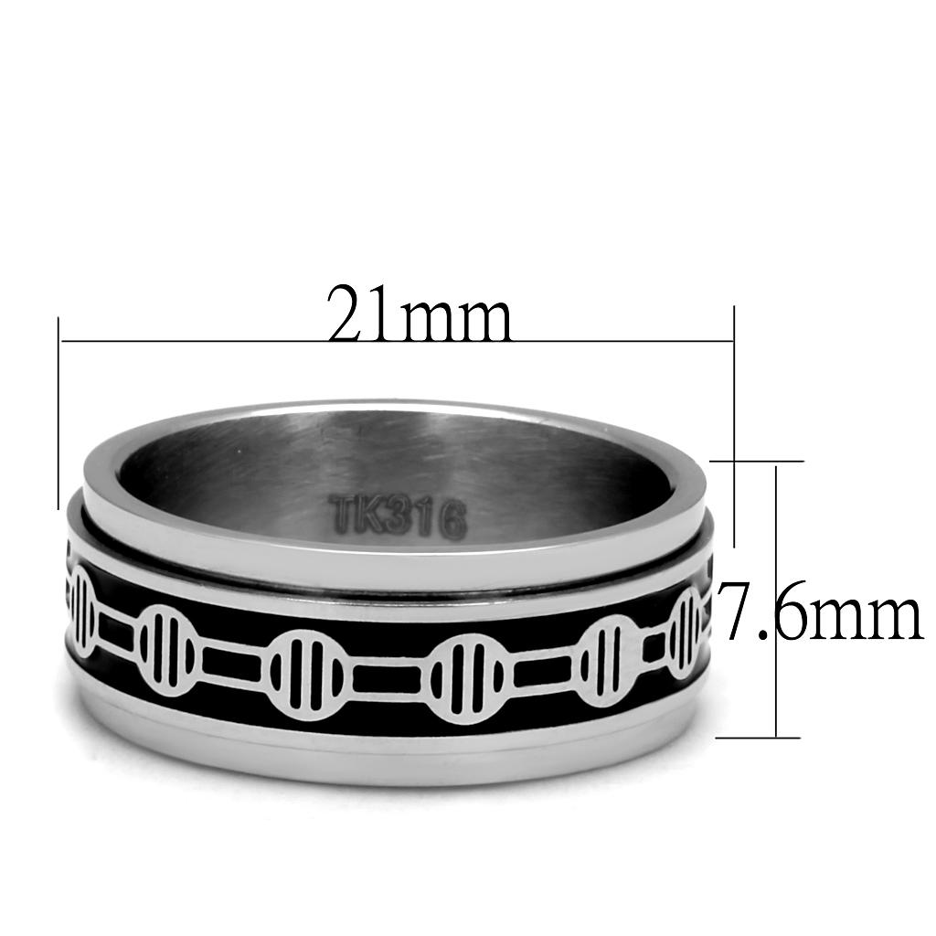 Men Stainless Steel Epoxy Rings 2924