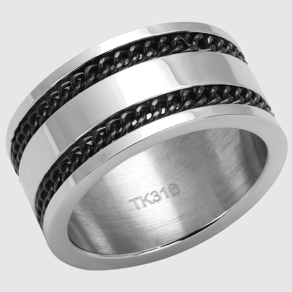 Men Stainless Steel Epoxy Rings 2927