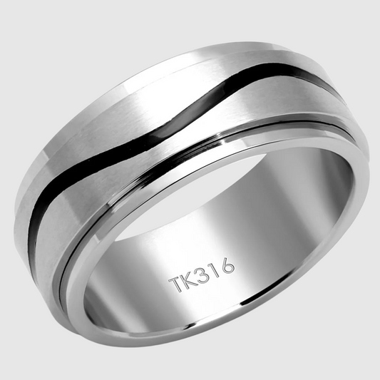 Men Stainless Steel Epoxy Rings 2929