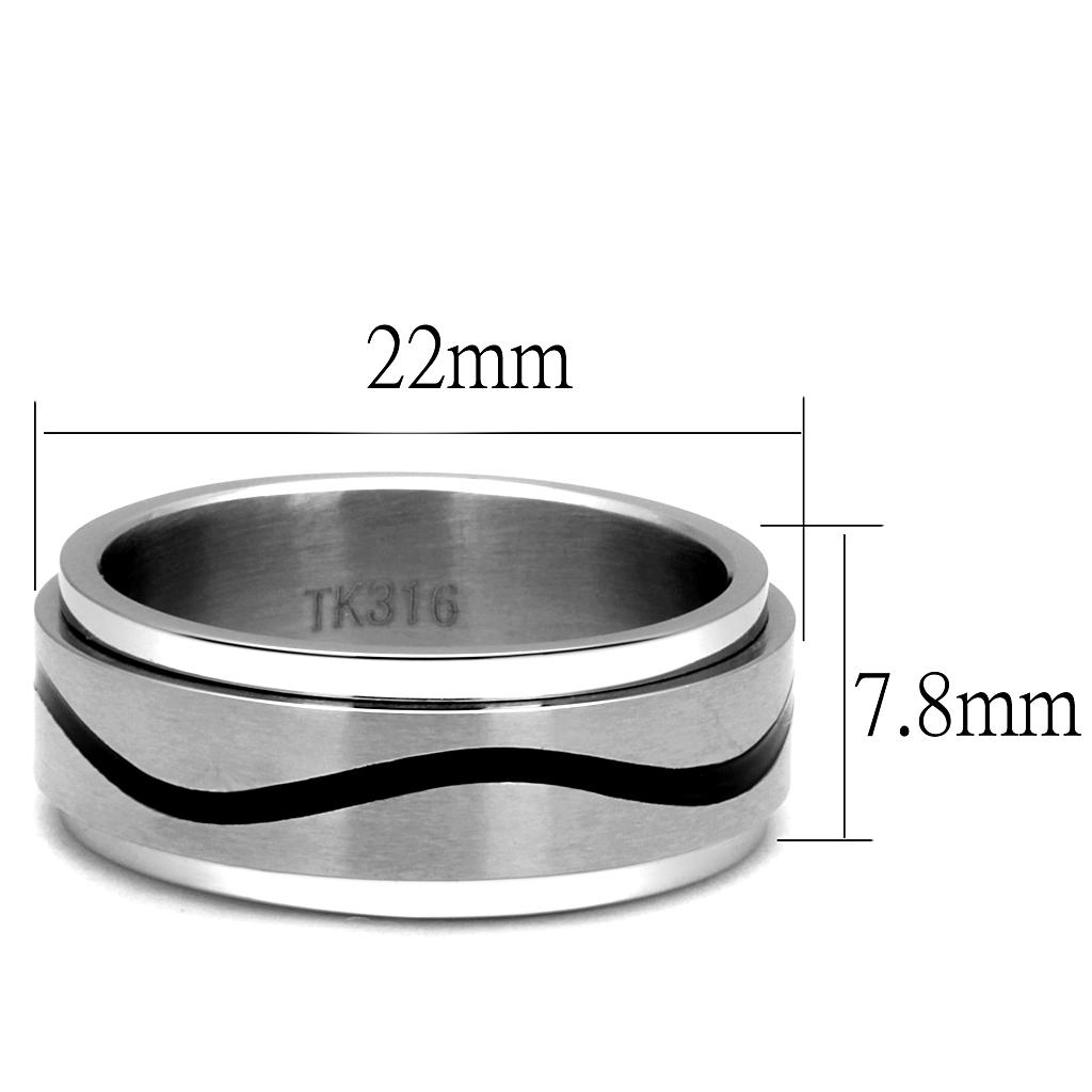 Men Stainless Steel Epoxy Rings 2929