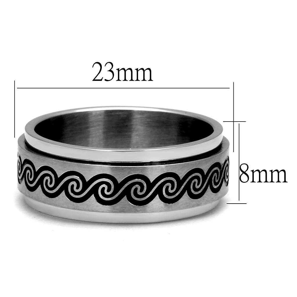 Men Stainless Steel Epoxy Rings 2930