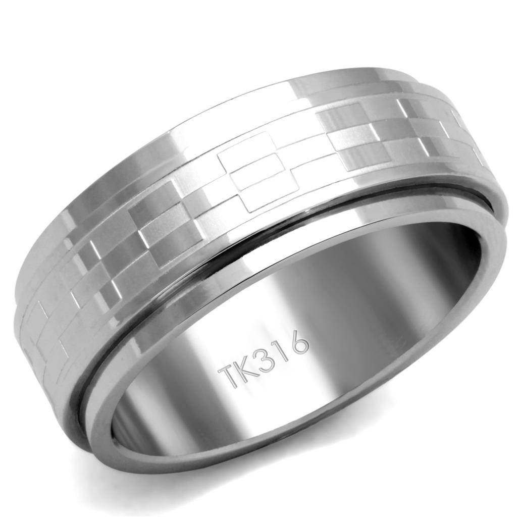 Men Stainless Steel No Stone Rings 2942