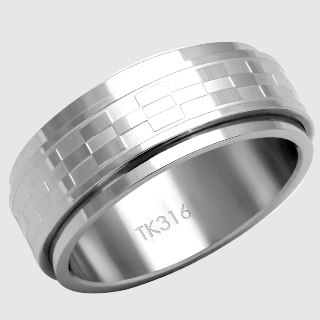 Men Stainless Steel No Stone Rings 2942