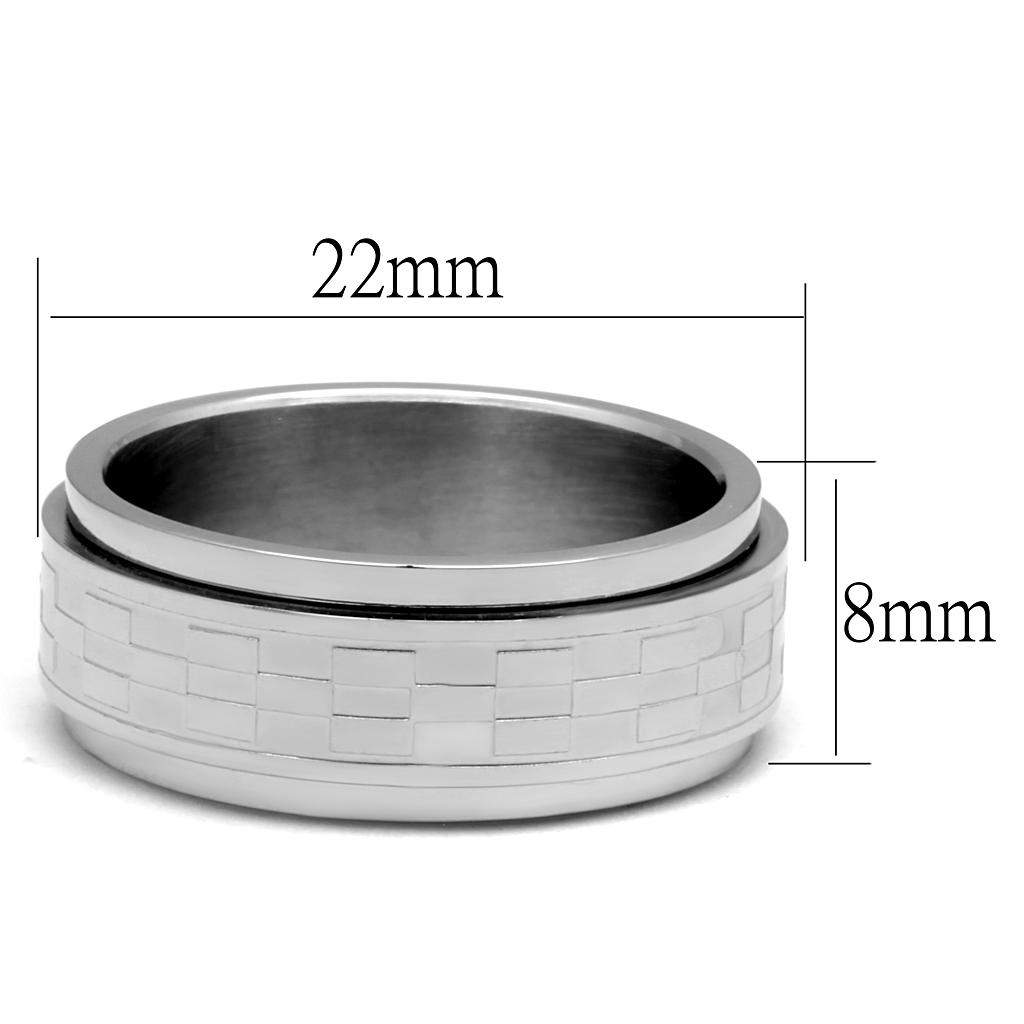 Men Stainless Steel No Stone Rings 2942