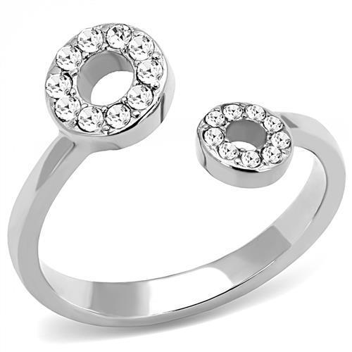 Women Stainless Steel Synthetic Crystal Rings