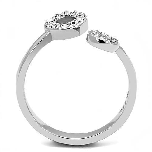 Women Stainless Steel Synthetic Crystal Rings