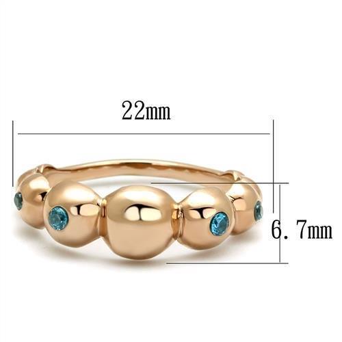 TK3088 - IP Rose Gold Ring with AAA Grade