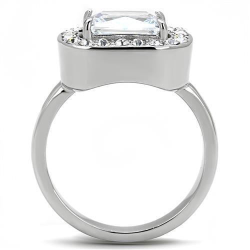 Women Stainless Steel Cubic Zirconia Rings TK3209