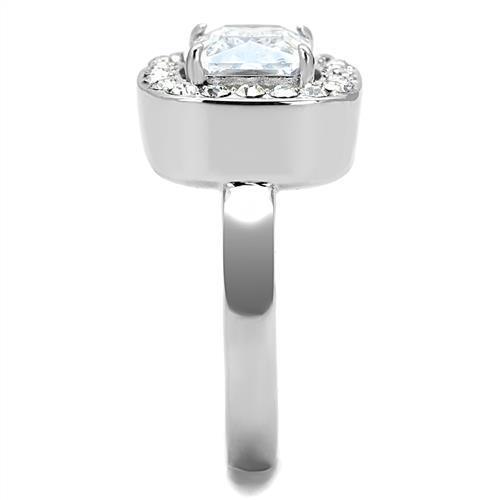 Women Stainless Steel Cubic Zirconia Rings TK3209