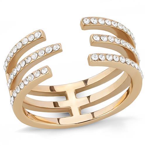 Women Stainless Steel Synthetic Crystal Rings